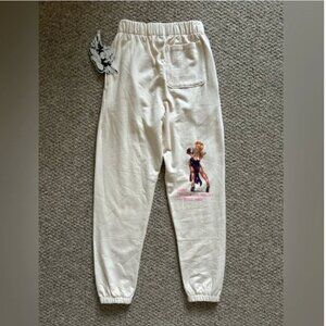 Boys Lie Free People Sweatpants No smoke without fire off white color size XS